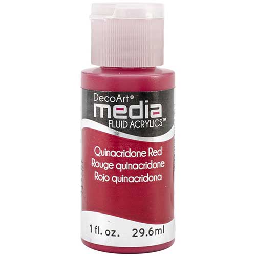DecoArt Media Fluid Acrylic Paint - Quinacridone Red